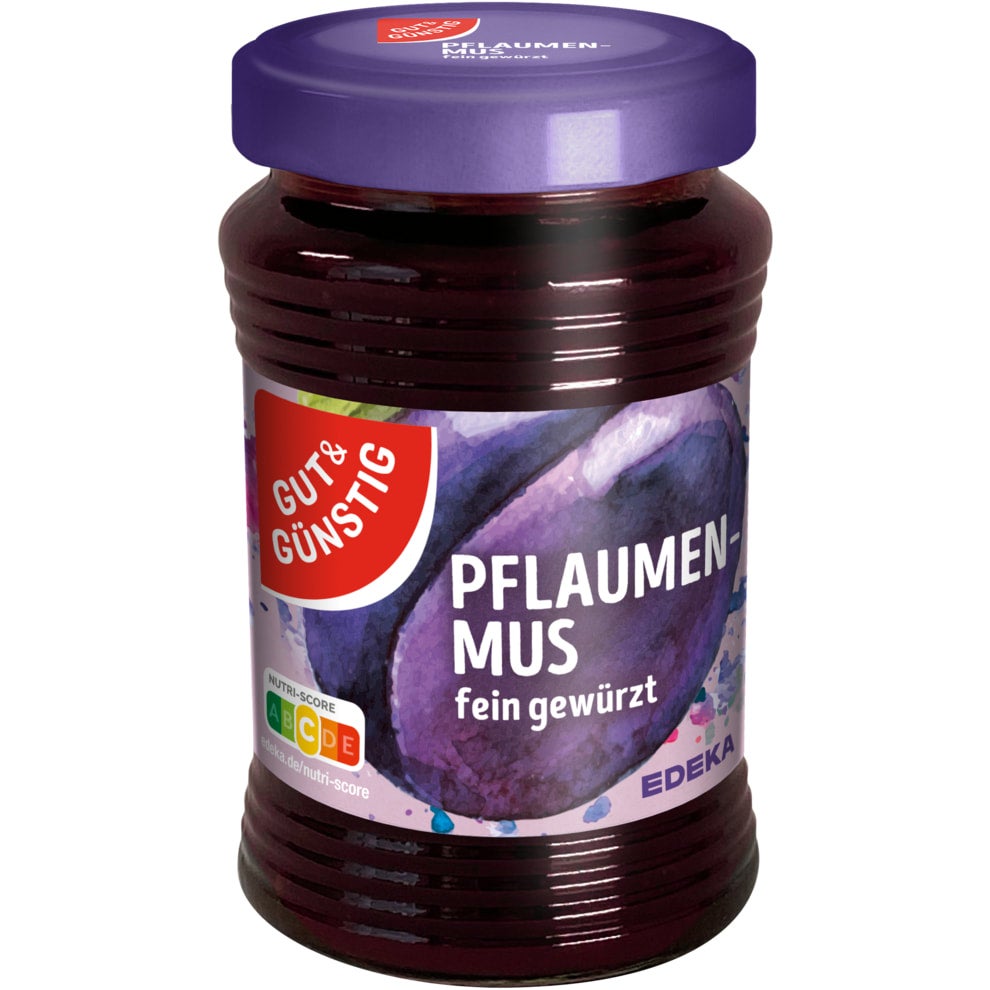 Gut & Gunstig Pflaumenmus Fein Gewurzt - Plum Butter